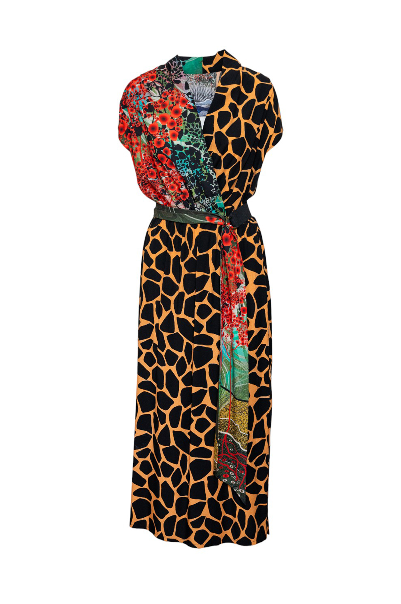 Terra Wrap Effect Printed Maxi Dress Artista Budapest