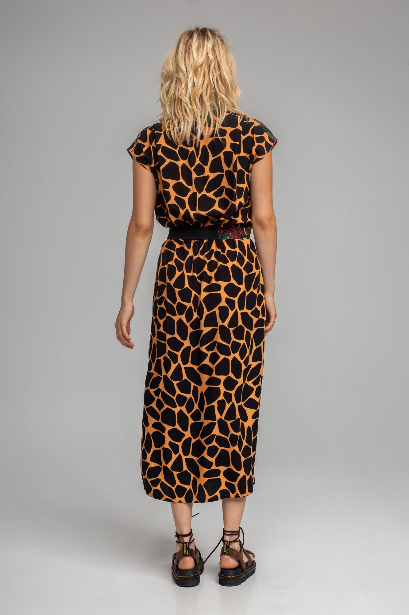 wrap effect printed maxi dress artista budapest