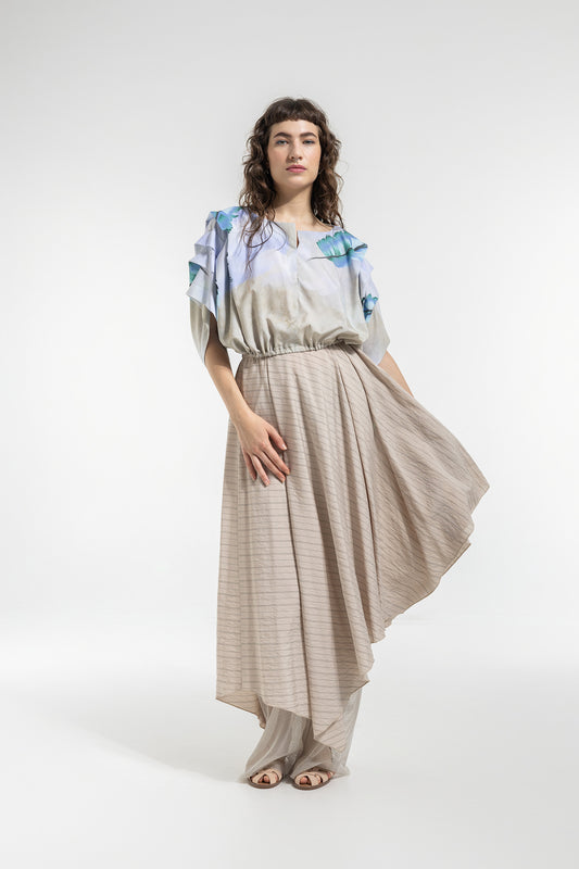 crop top elastic hemline