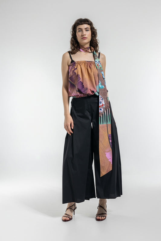 wide leg pants elasticated waist
