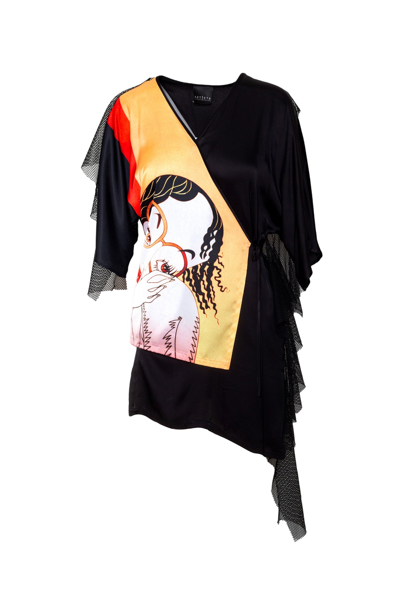 Anni Printed Black Kimono Artista Budapest