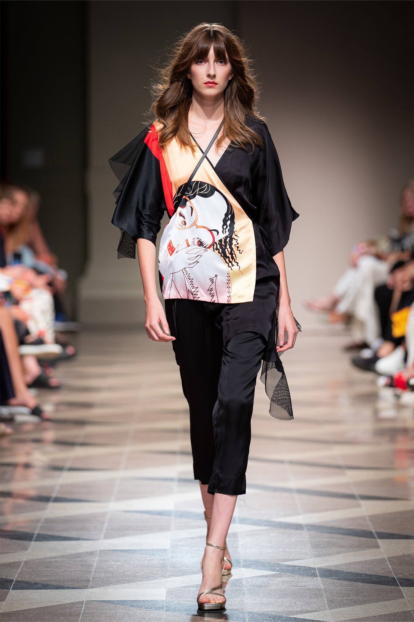 Anni printed black kimono at BCEFW Artista Budapest
