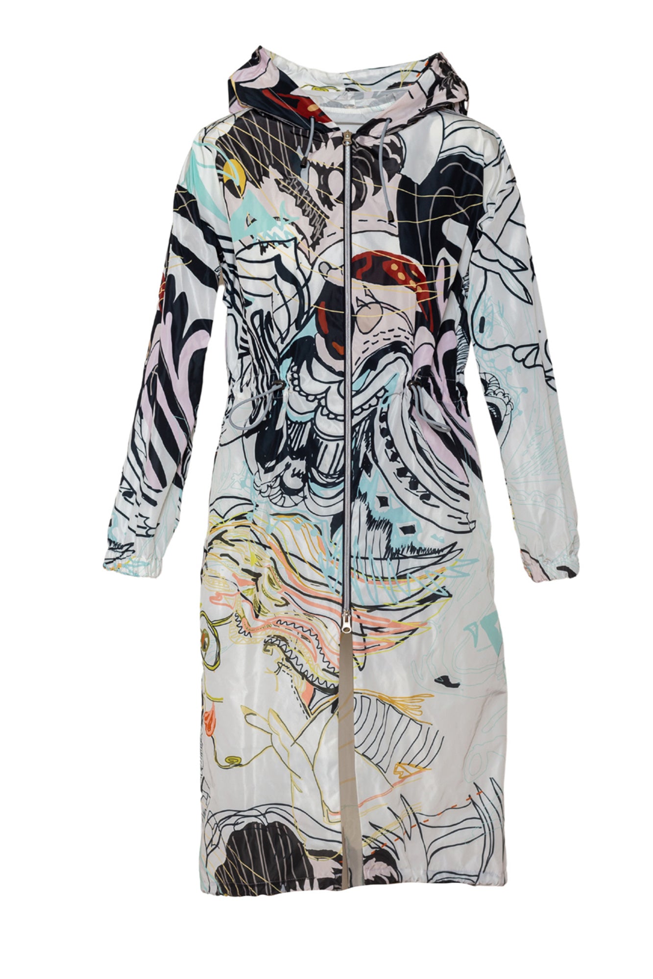 Bath white rain jacket artista budapest