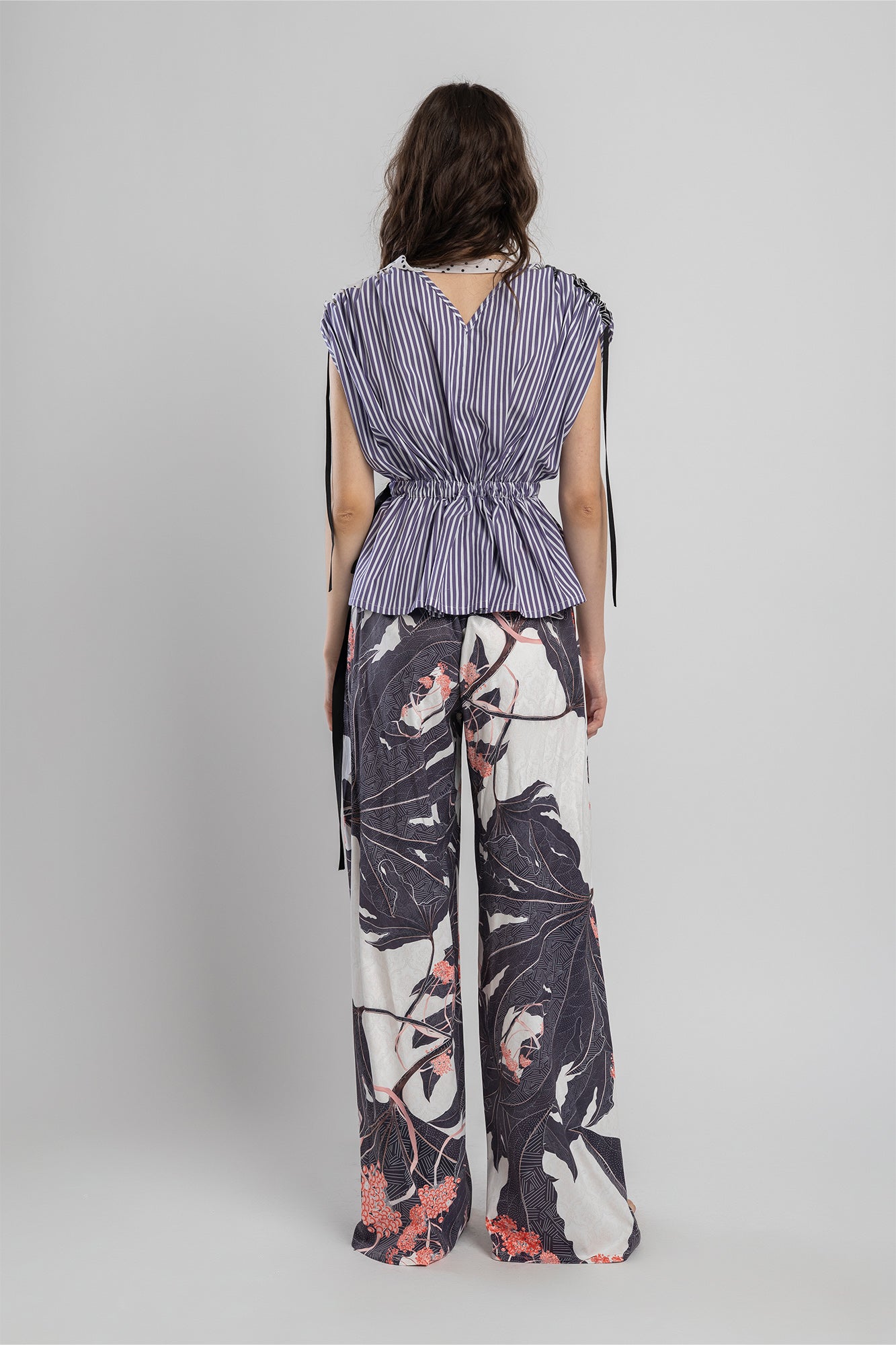 wide leg cut palazzo pants stretchy viscose blend artista budapest