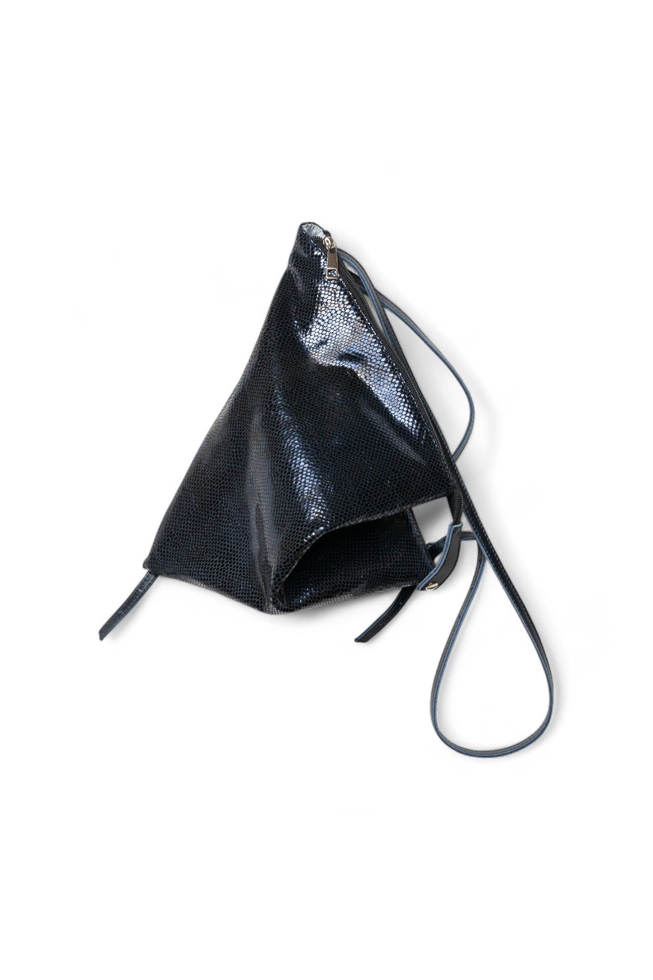 DELTA Deep Blue Leather Backpack