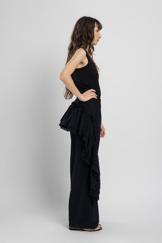 palazzo cut pants with frills on both leg artista budapest