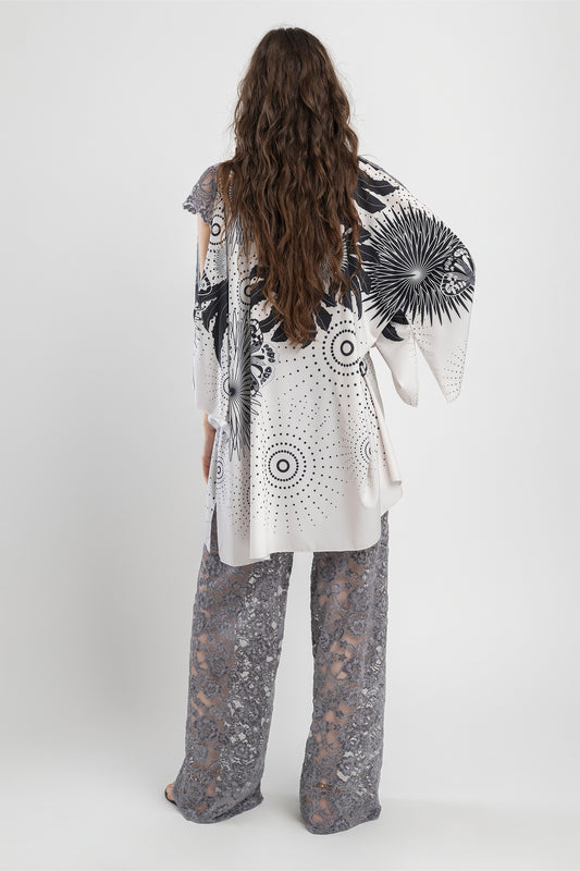 enormous cutout sleeves mini dress artista budapest