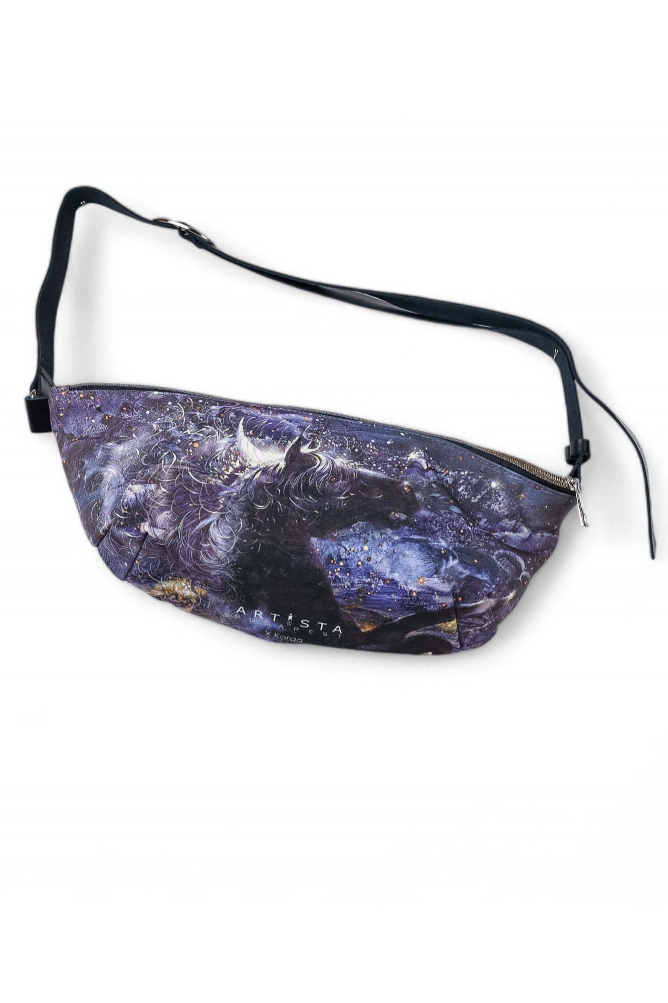 Digital Printed Bum Bag with leather adjustable belt
