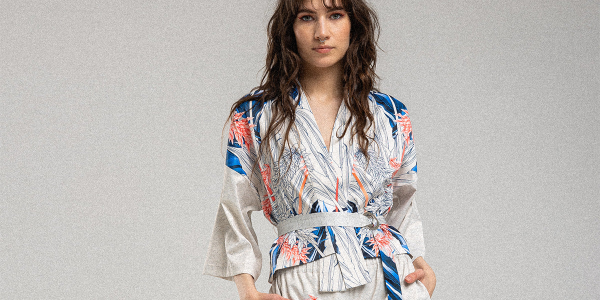 Unique printed kimono style jackets