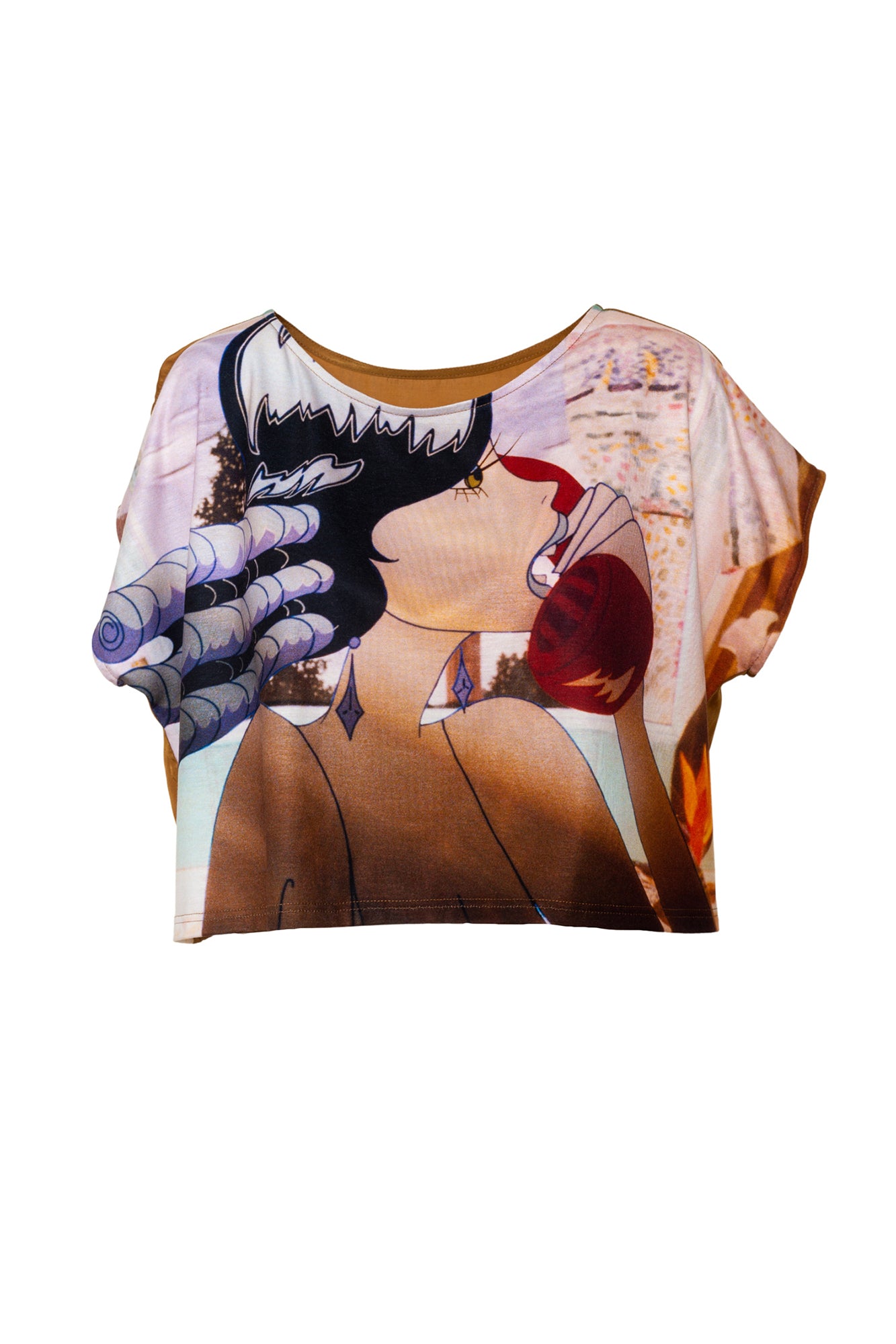 Klári printed crop top artista budapest