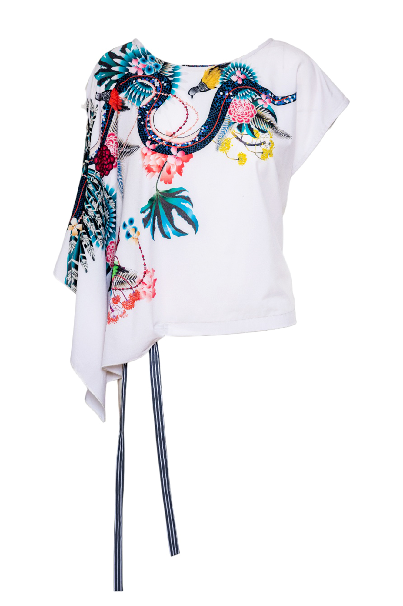 NATALIE oriental printed asymmetric blouse artista budapest