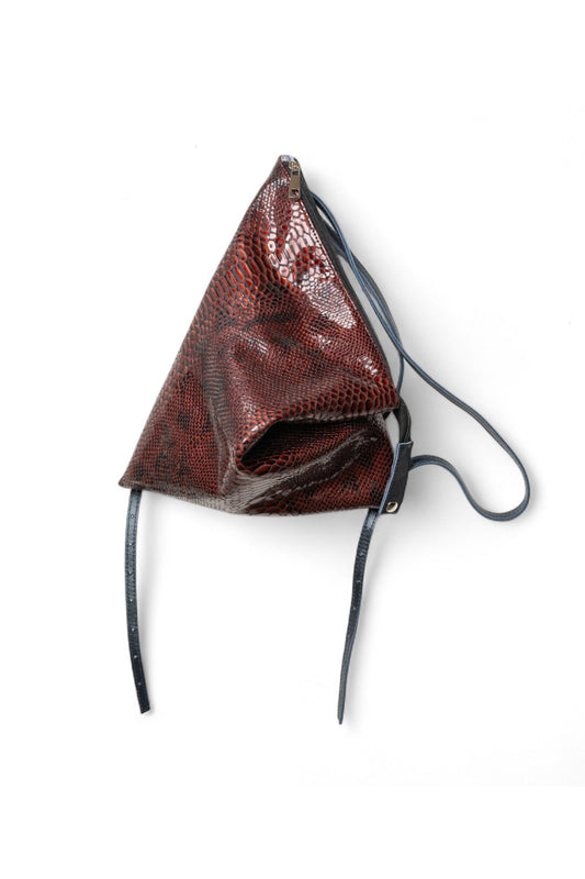 DELTA Red Lizard Leather Backpack