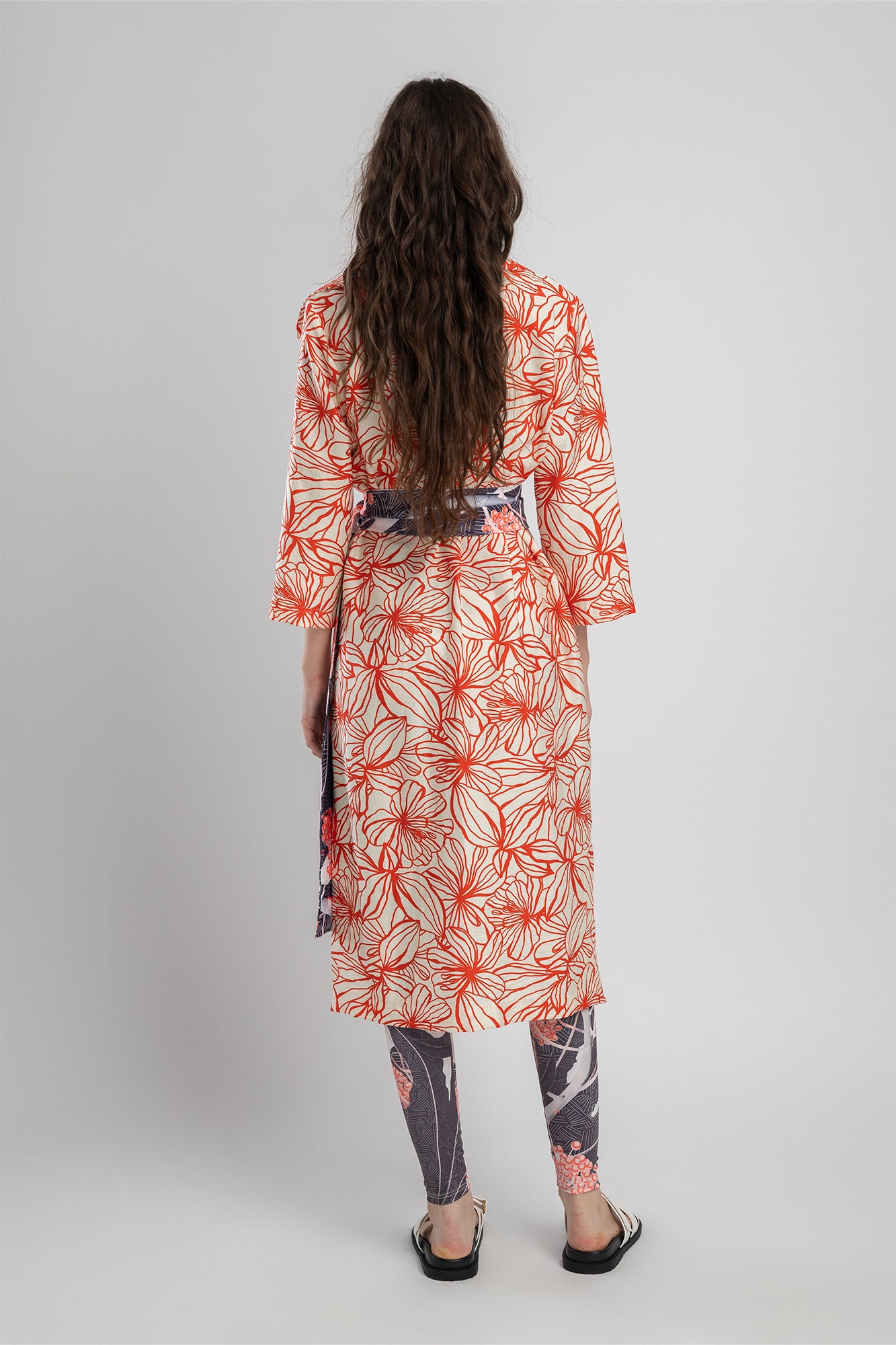 unique printed shirt dress with 3/4 sleeves artista budapest