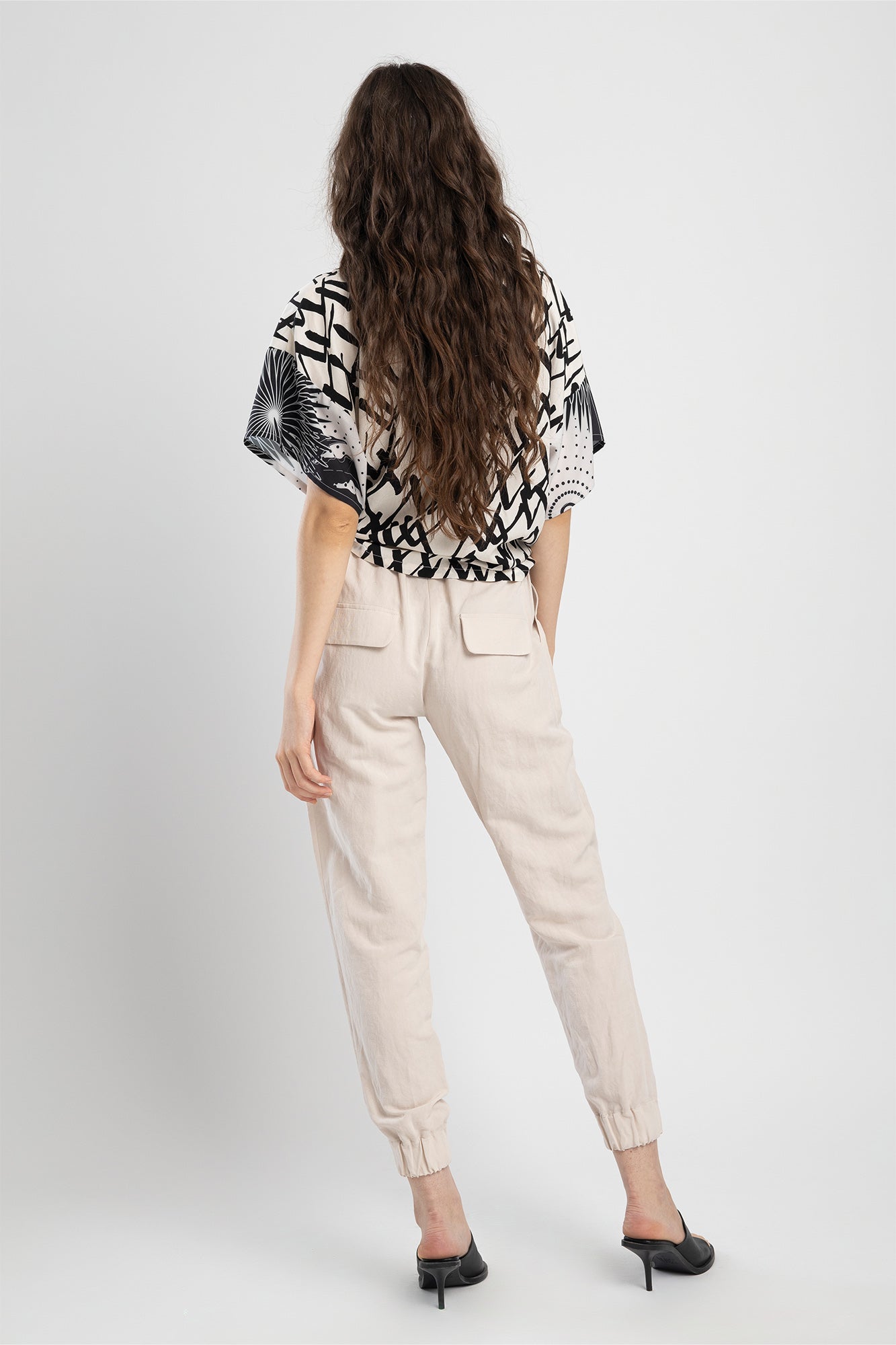 unique printed overlapped blouse normal length artista budapest