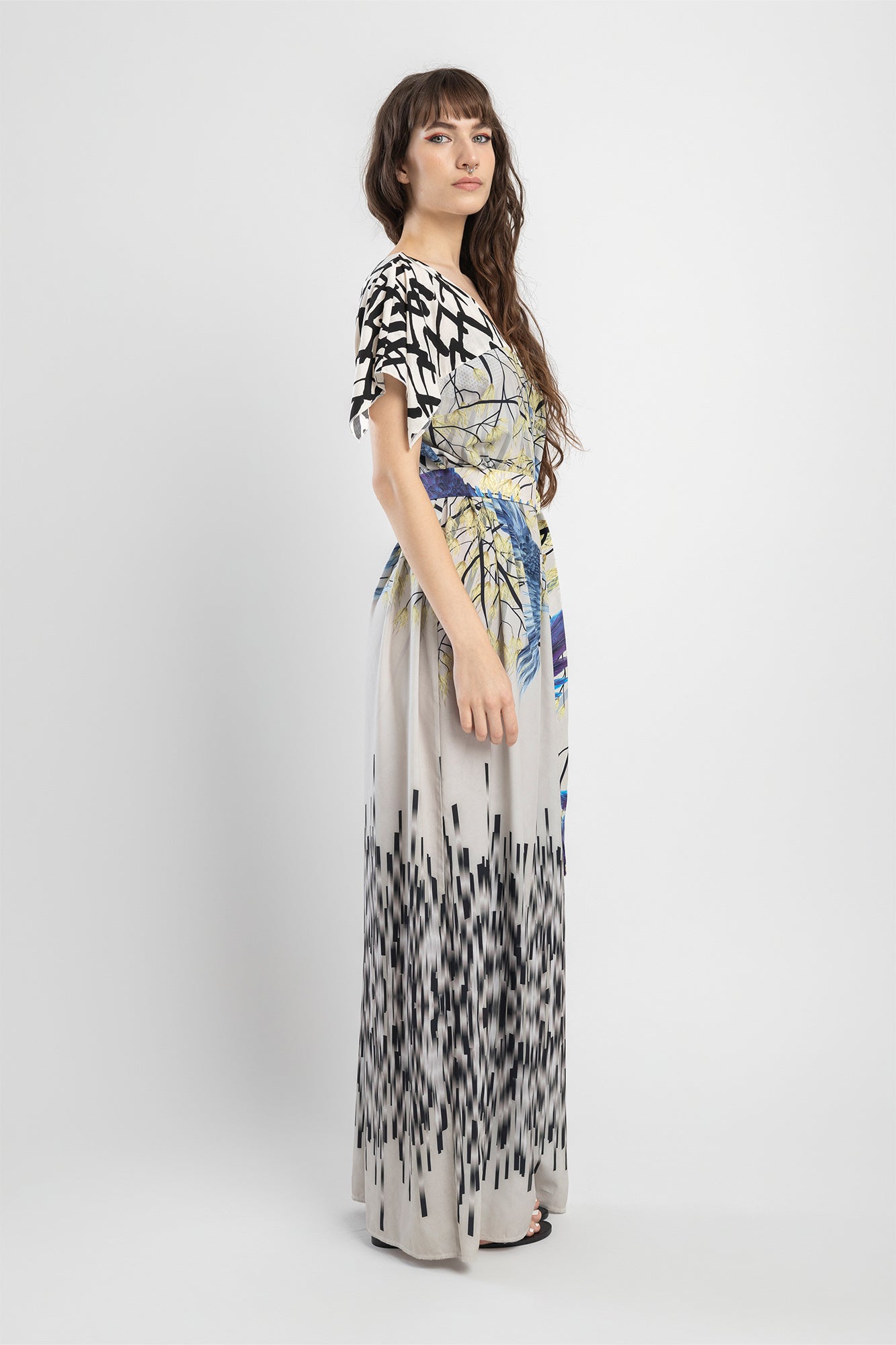 jumpsuit with short batwing sleeves artista budapest