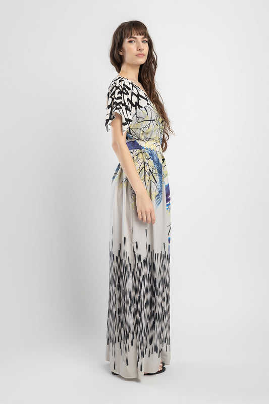 jumpsuit with short batwing sleeves artista budapest