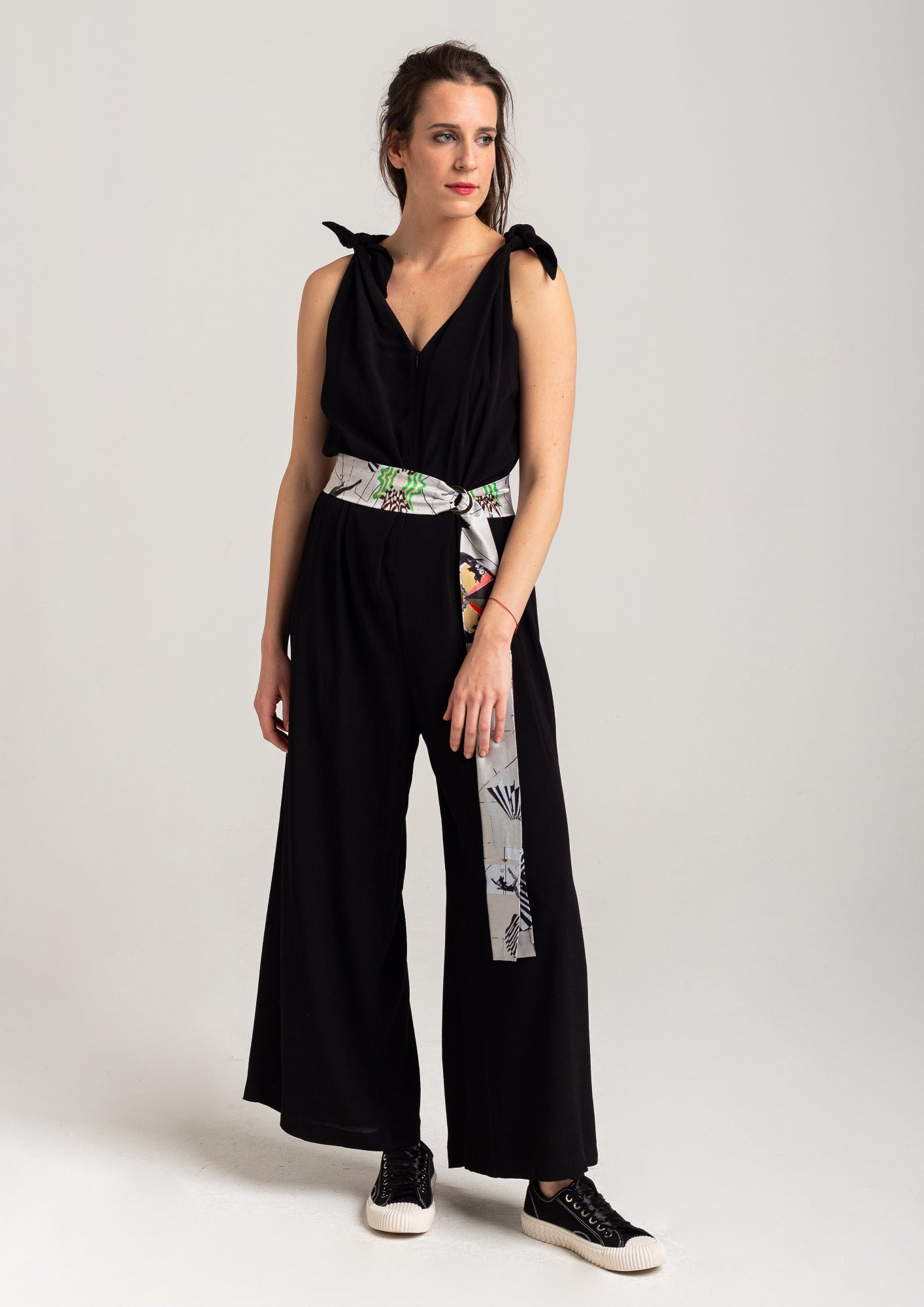 feminine jumpsuit with adjustable shoulder straps artista budapest