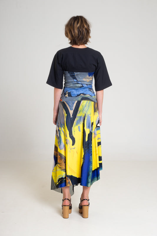 printed skirt from stretchy fabric artista budapest
