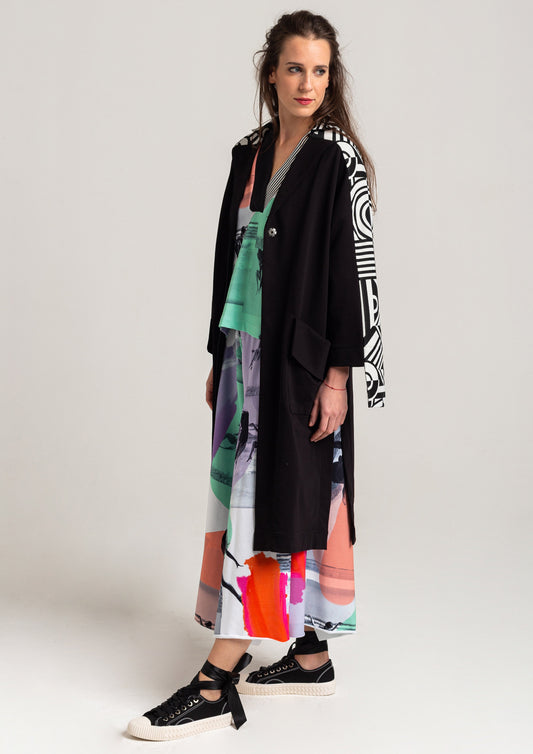 soft cotton jacket with button closure artista budapest
