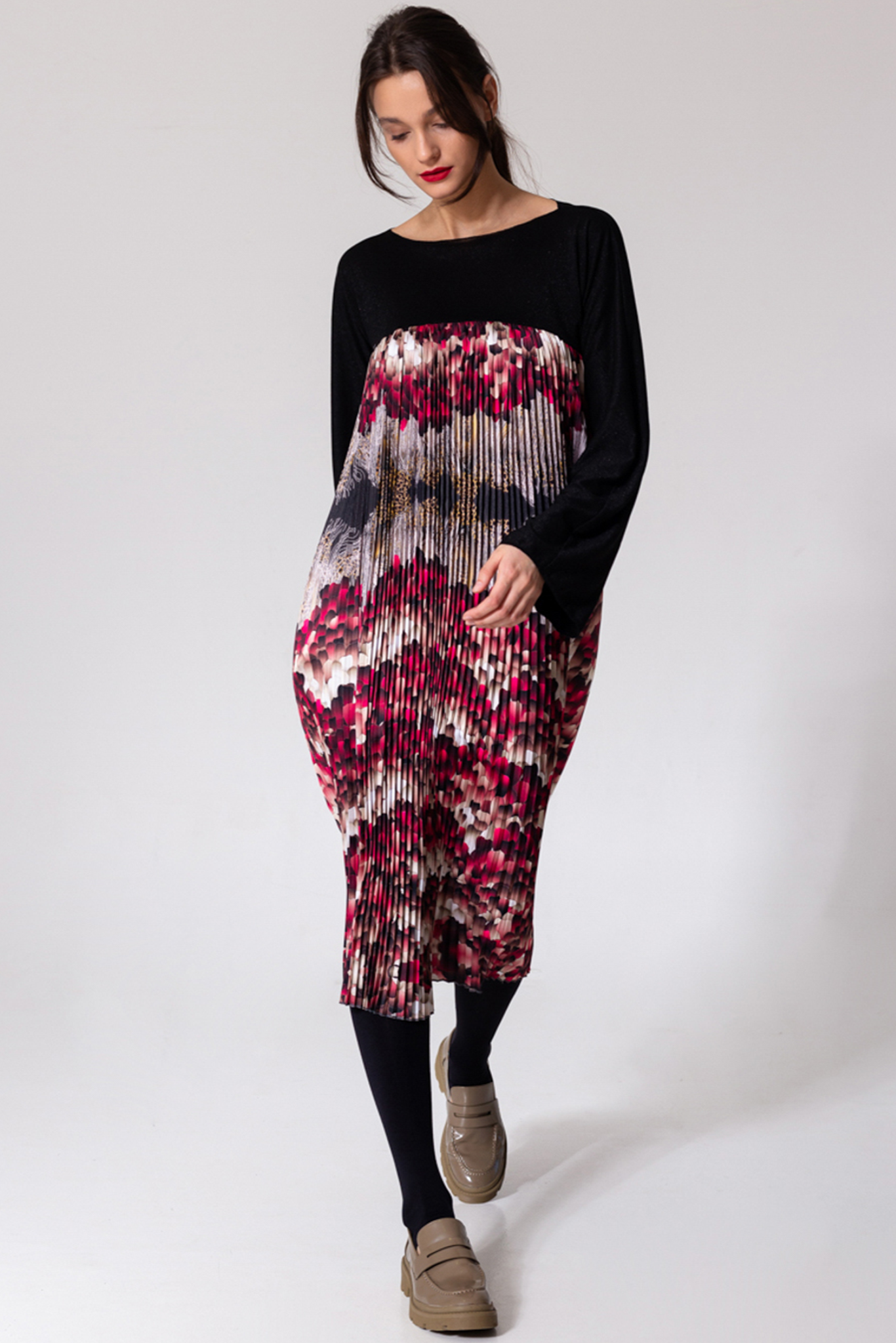 loose fitted midi dress without belt