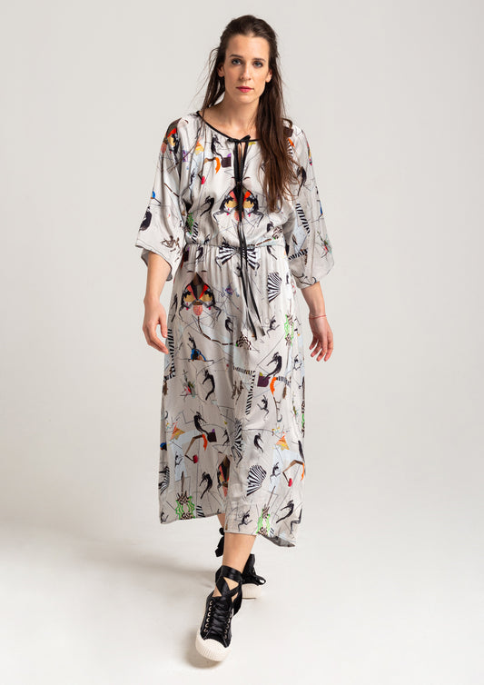 maxi dress with elastic waist artista budapest