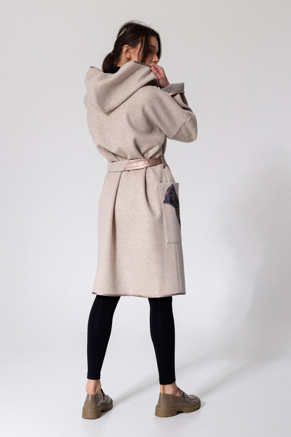 short coat from soft wool blend