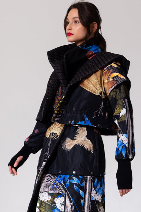 Hooded vest unique printed design