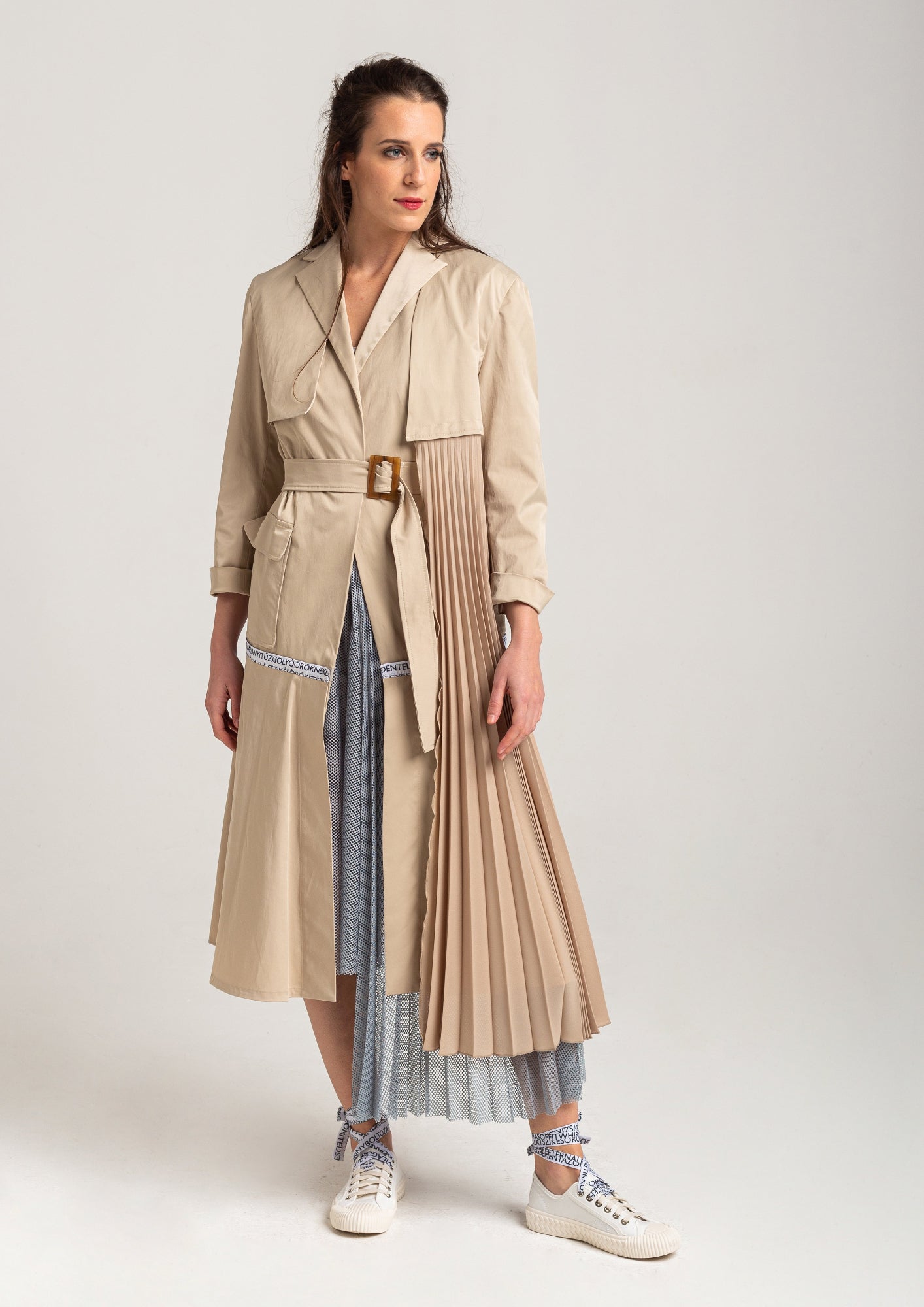 transformative trench coat with belt artista budapest