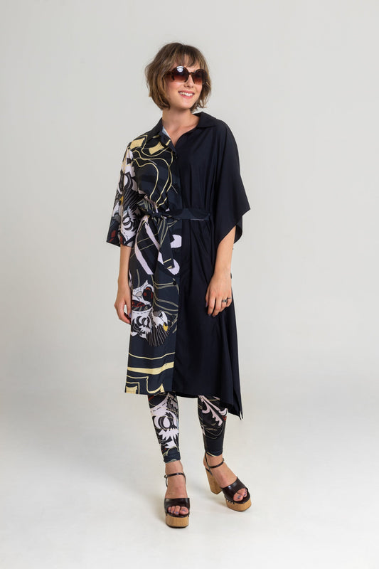 bath yin asymmetric printed shirt dress artista budapest