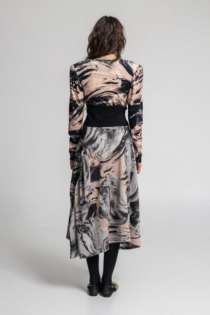 soft elastic velvet top mid length cut
