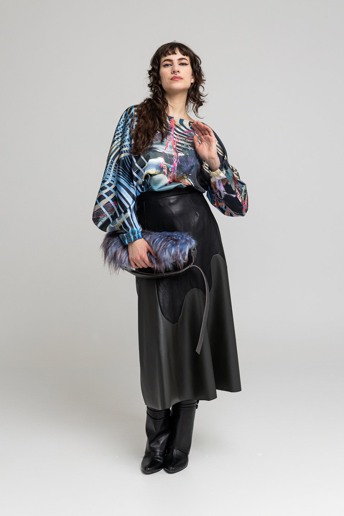 A-line midi skirt with elastic waistband Artista Budapest