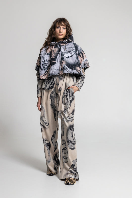 Angel Hooded Cropped Jacket
