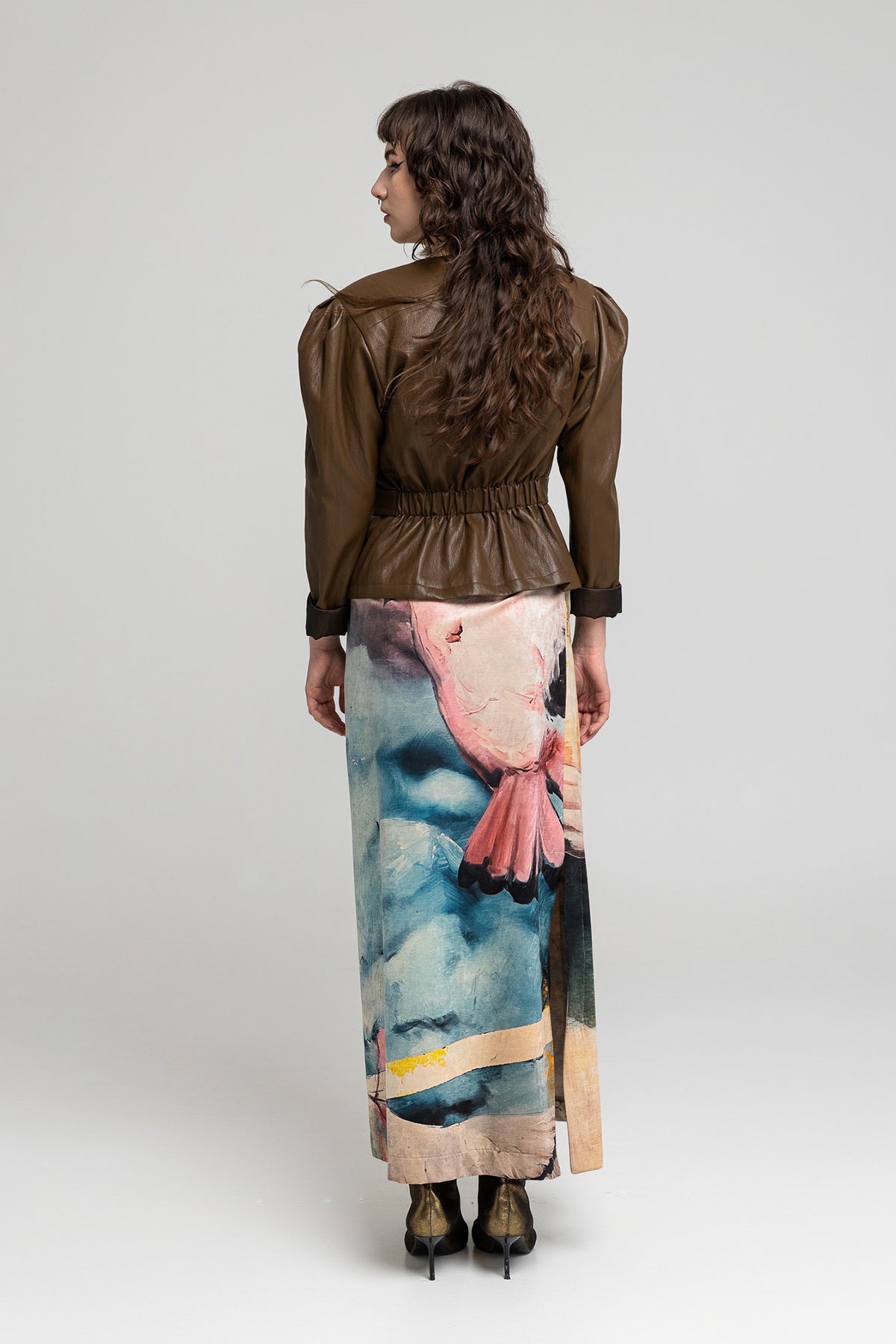 elastic maxi skirt with elastic waistband artista budapest