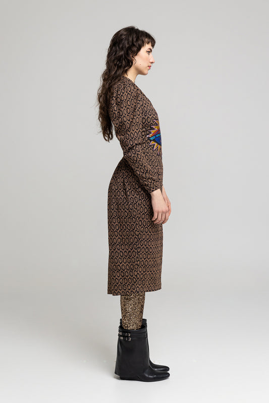 puffy sleeves midi dress artista budapest