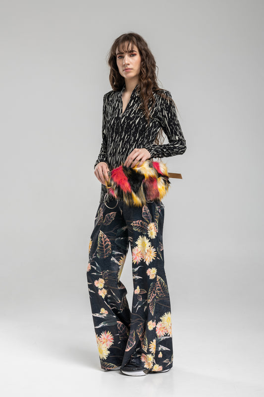 Wide Leg Palazzo Pants with sensitive floral prints