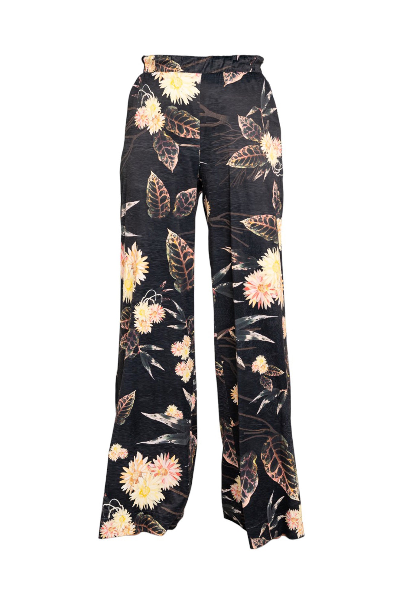 Wide Leg Palazzo Pants with elastic waist and side pockets