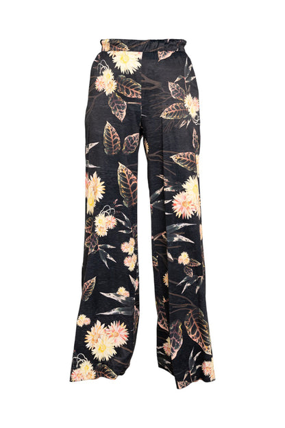 Wide Leg Palazzo Pants with elastic waist and side pockets