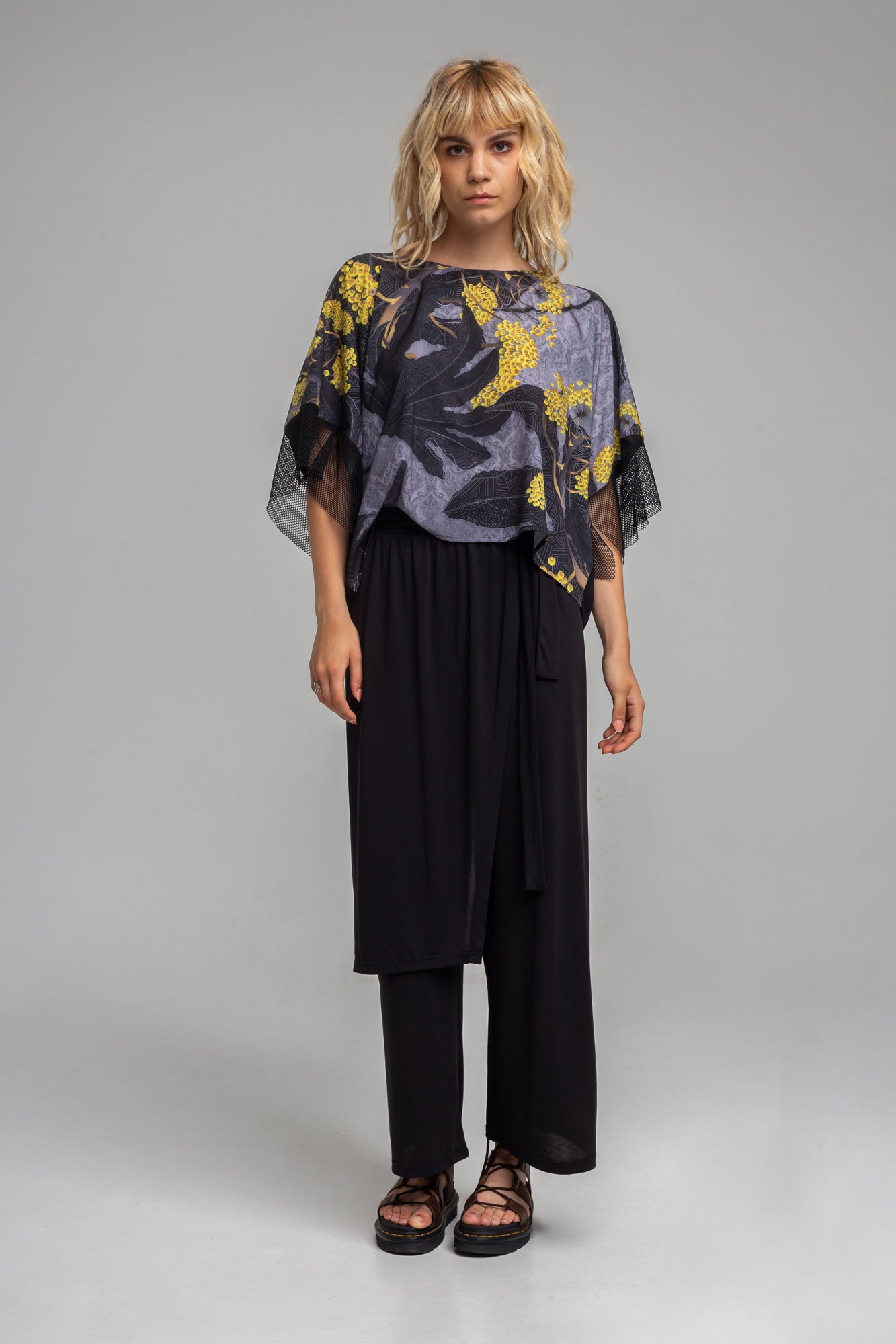 BETTINA  asymmetric wide leg pants