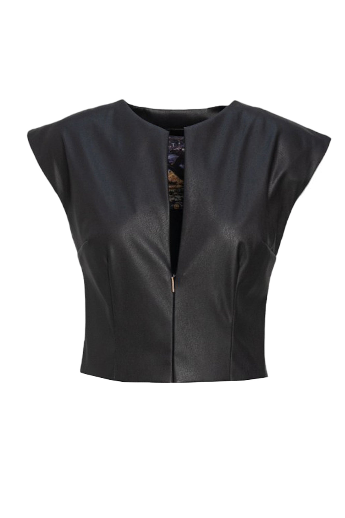 vegan leather short sleeved top artista budapest