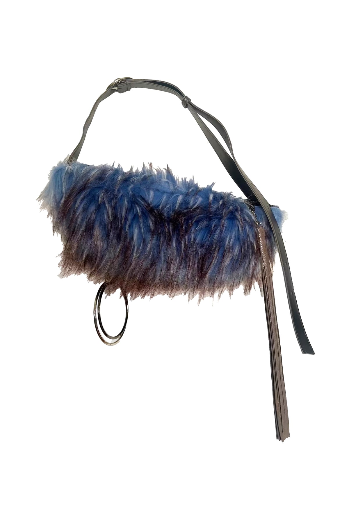 Blue Furry Ikebana Bag