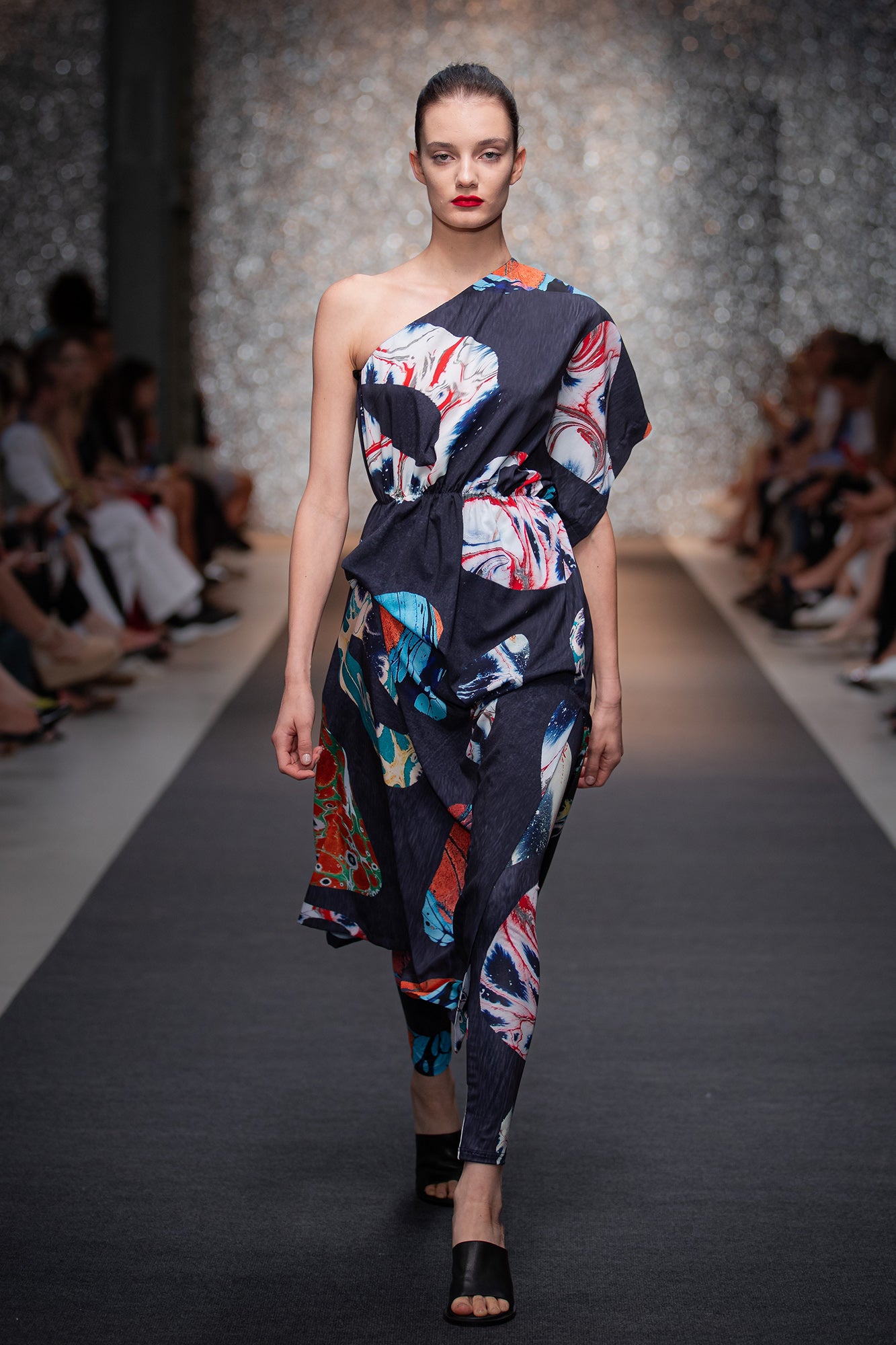 Bluewater One Shoulder Midi Dress