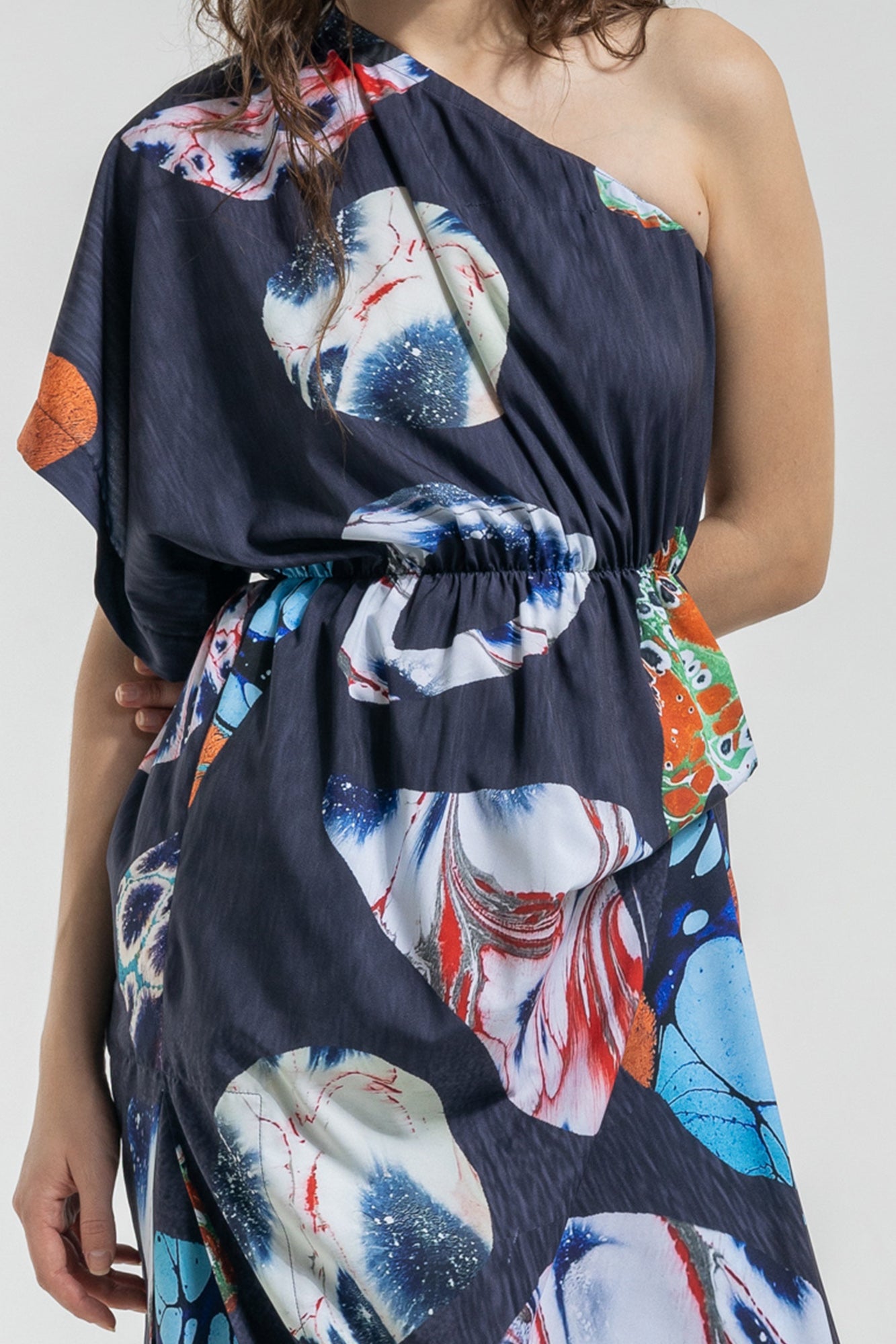 Bluewater One Shoulder Midi Dress