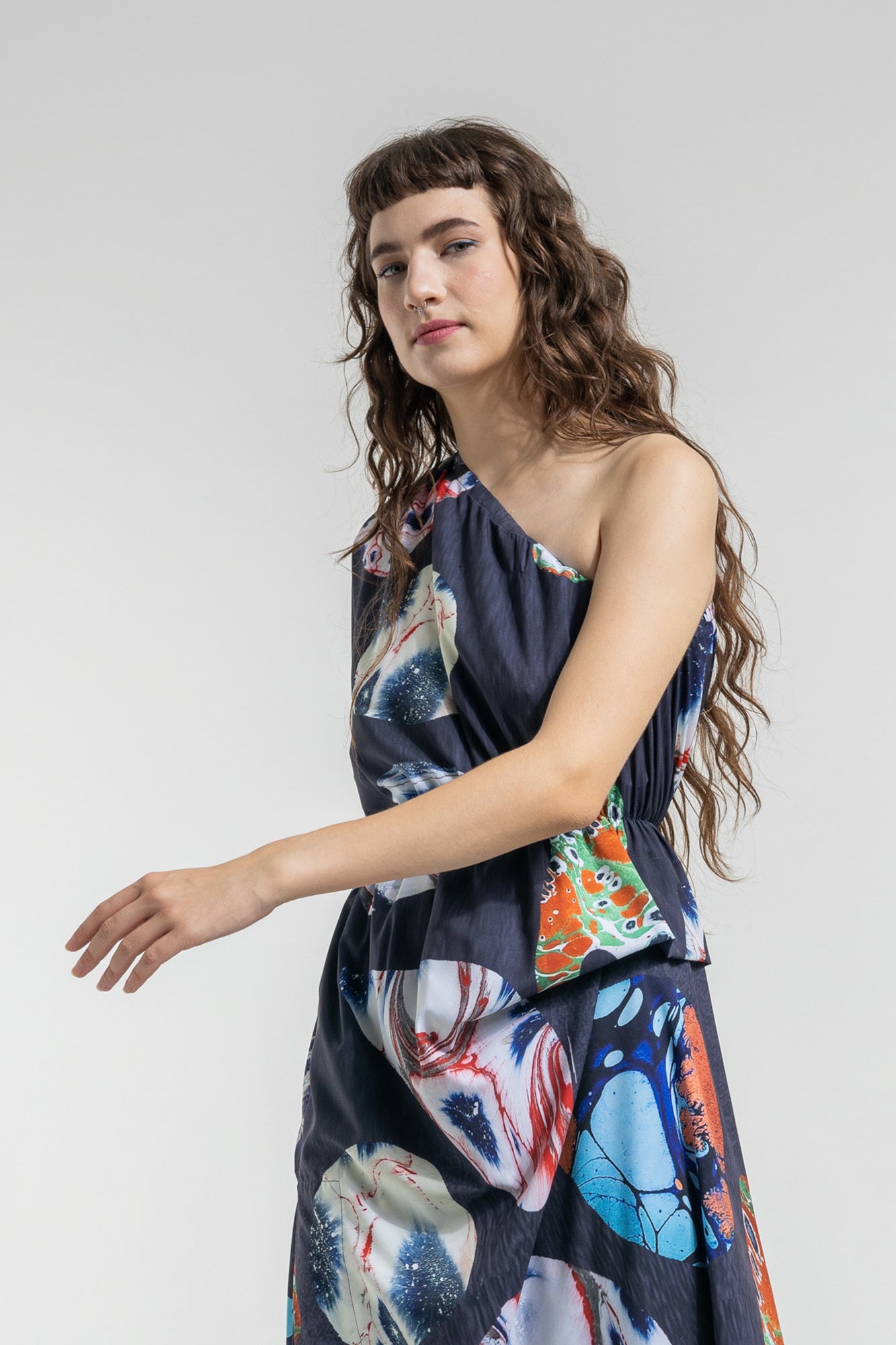 Bluewater One Shoulder Midi Dress