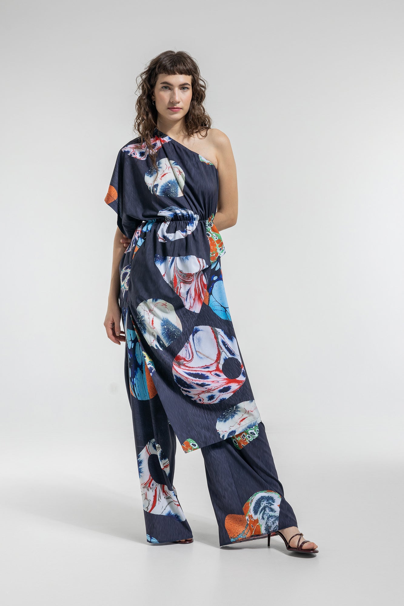 Bluewater One Shoulder Midi Dress