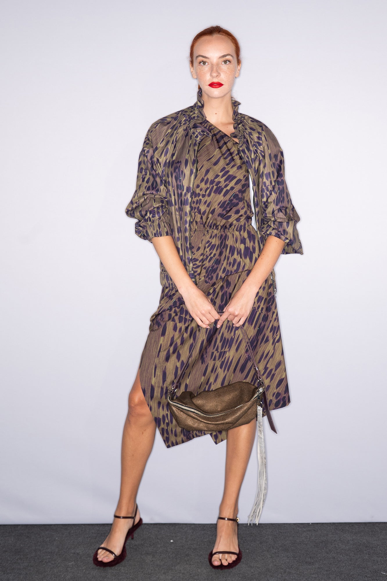 Breath One Shoulder Midi Dress at the backstage of BCEFW