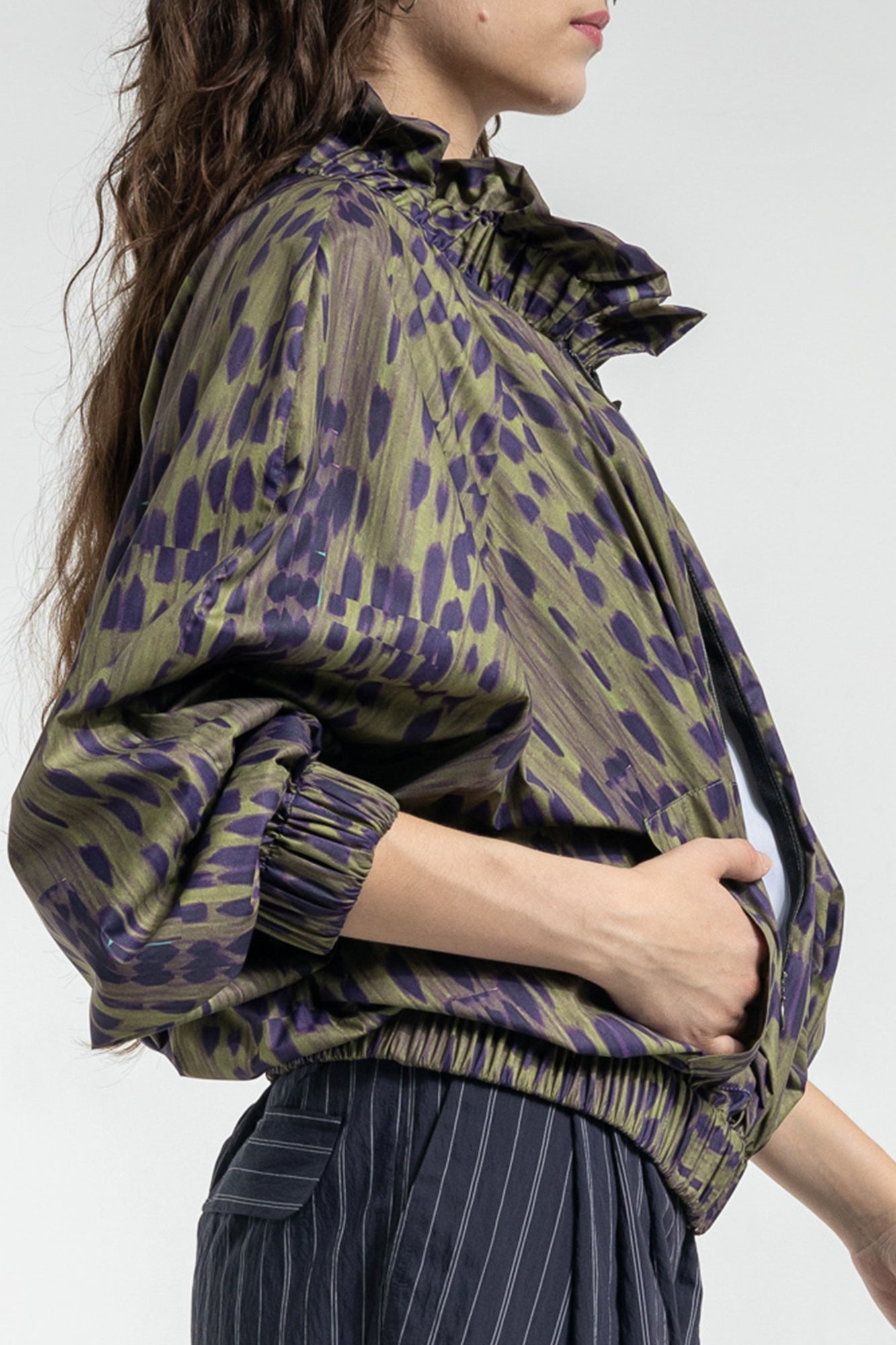 Breath Printed Zipped Jacket