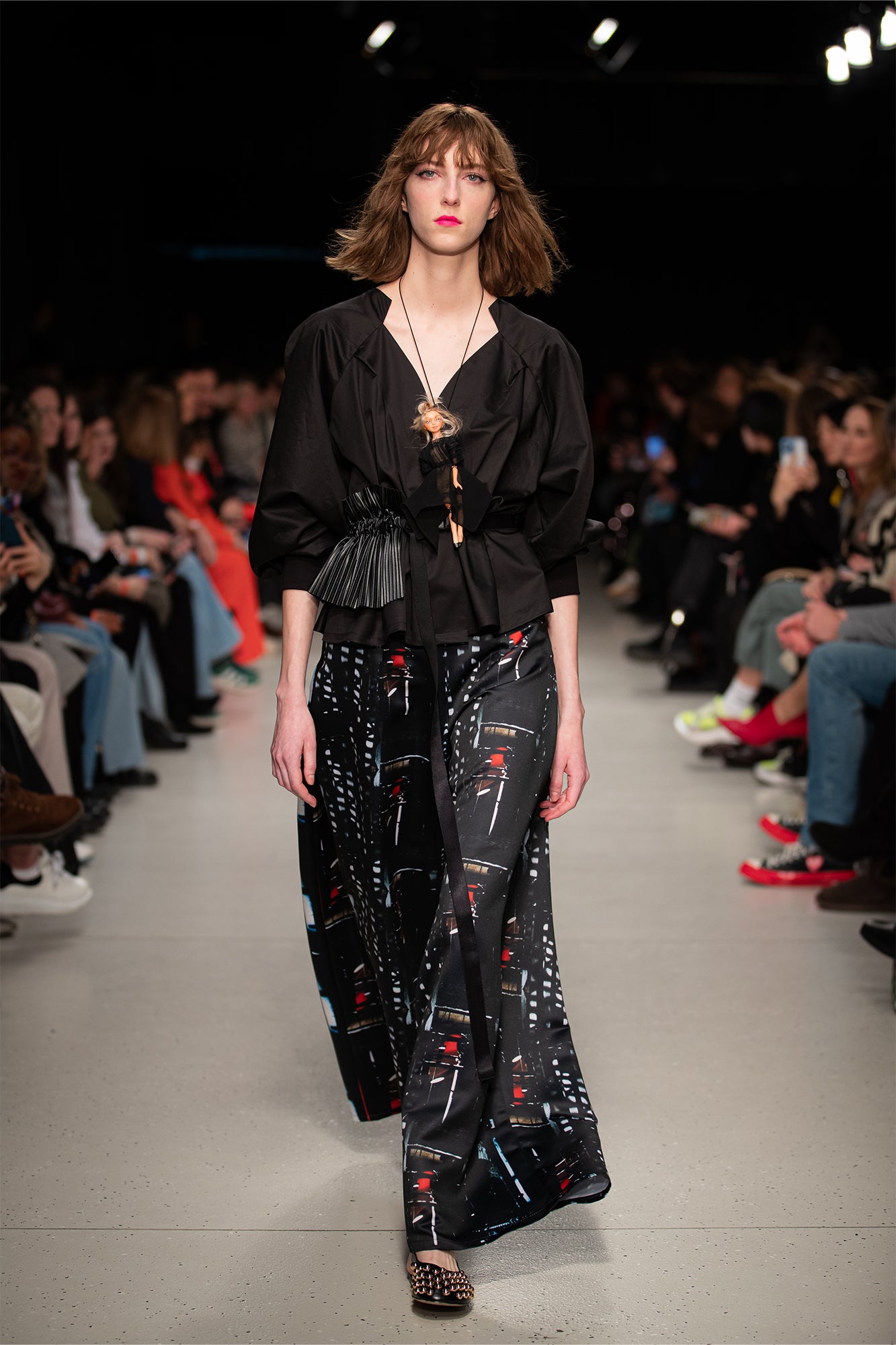 Bright Satin Palazzo Pants