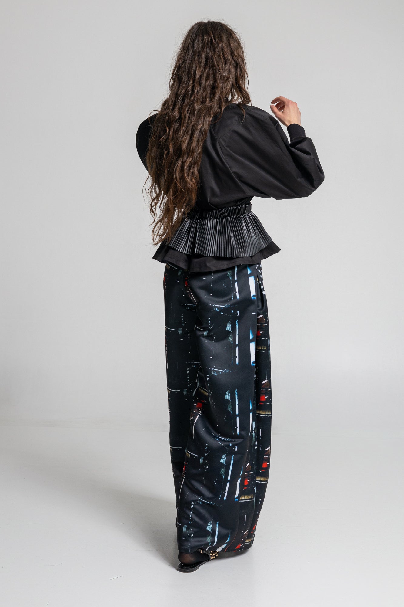 Bright Satin Palazzo Pants