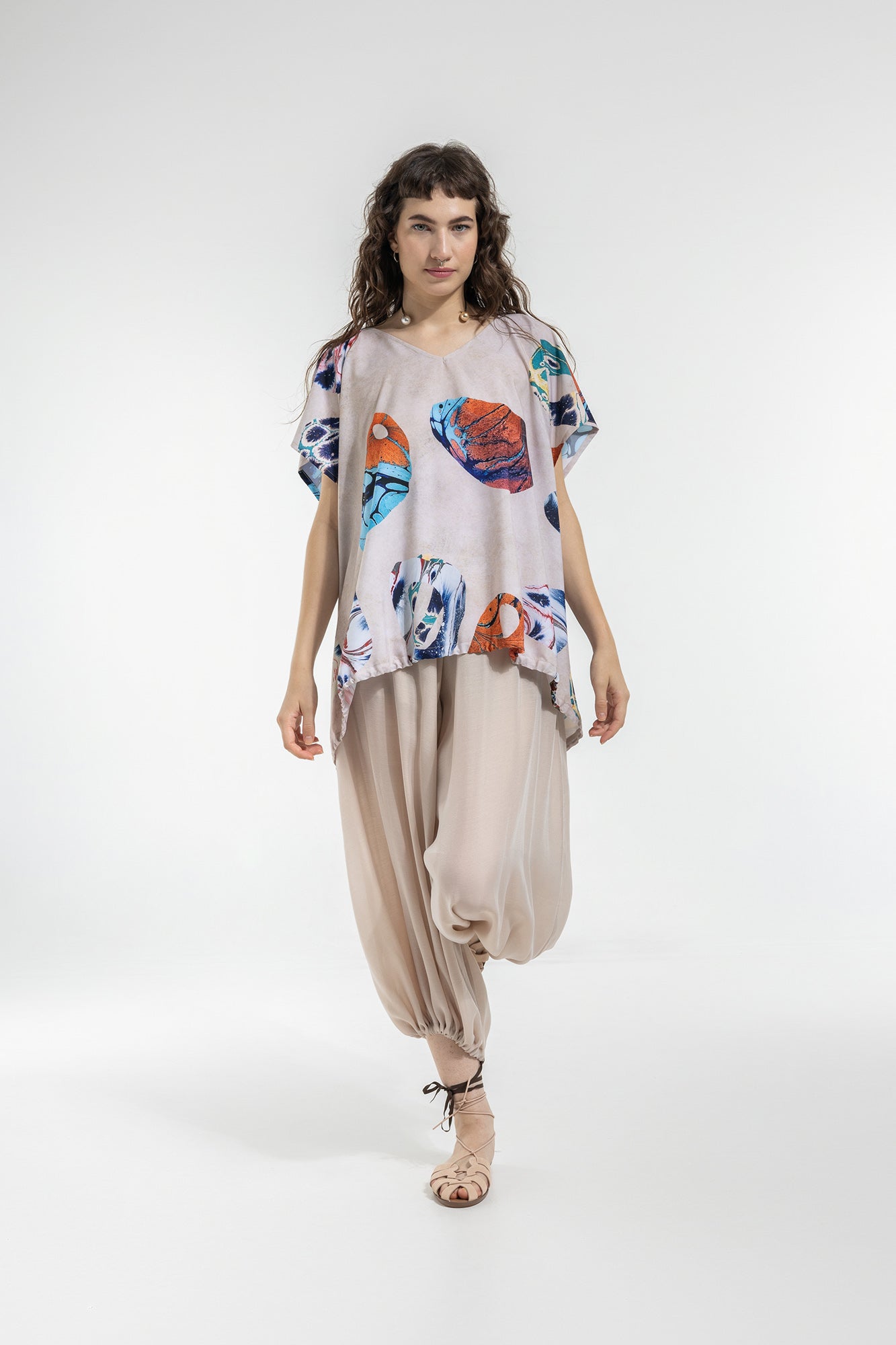 short sleeves oversized bubble top