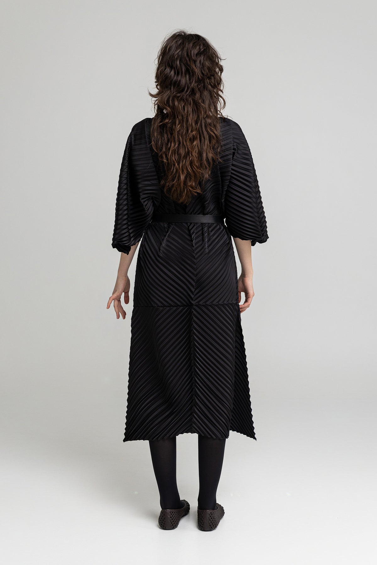 fully pleated satin maxi dress relaxed fit artista budapest